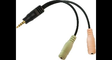 LOGILINK audiokabel - CA0021 - Audio Adapter - 3.5 mm 4pins -> 2x 3.5 mm
