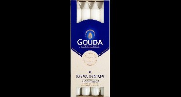 3 stuks Kroonkaarsen 240/24 in doos 8 satijn wit