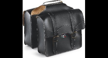 Selle Monte Grappa Bauletto Dubbele Fietstas - 29 Liter - Leer - Zwart