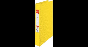 15x Esselte ringmap Vivida geel, 4 ringen