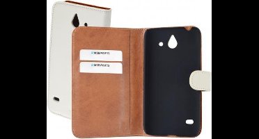 Mobiparts - witte premium booktype hoes - Huawei Ascend Y550