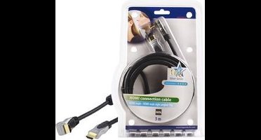 HQ - 1.3 HDMI kabel -  eenzijdig haaks - 3 m - Zwart