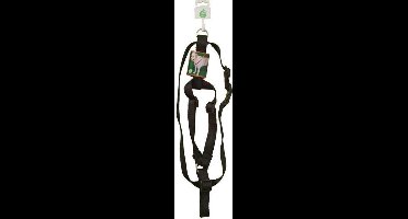 Nylon verstelbaar tuig voor hond zwart 25 mmx hals 75 cm-buik 95 c