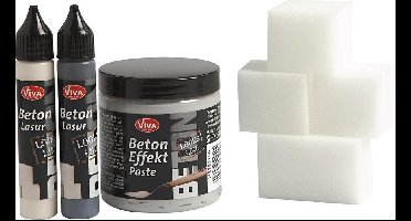 Beton pasta, 1 set, grijs - Effect Verf