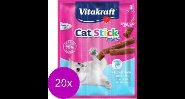 Vitakraft cat-sticks mini zalm en forel - 20 Stuks à 21 GR