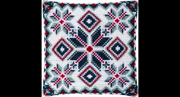 Pako borduurpakket kruissteek kussen - Noors motief - geprint stramien - 003.266 - DIY kit