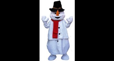 Pluche sneeuwpop mascotte