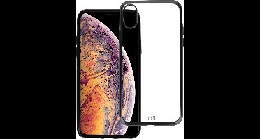 Hoesje geschikt voor iPhone Xs Max Transparant Soft TPU Gel Siliconen Case iCall - Zwart