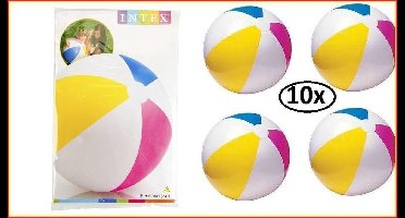 10x Strandbal opblaasbaar 61 cm Intex