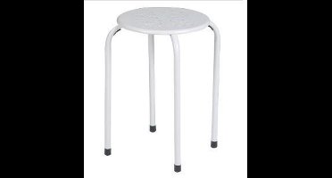 Practo Home - Kruk - Metaal - Stapelbaar - Wit