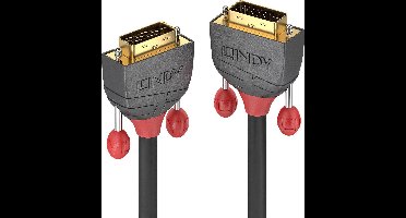 LINDY DVI Aansluitkabel DVI-D 24+1-polige stekker, DVI-D 24+1-polige stekker 3.00 m Zwart 36223 DVI-kabel