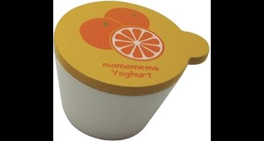 Mamamemo Bakje Sinaasappelyoghurt Hout 4 Cm Wit/oranje
