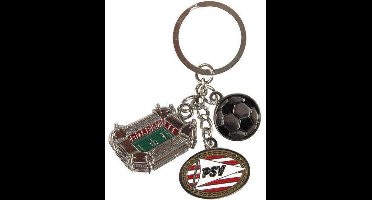 Sleutelhanger psv metaal bedeltjes - Sleutelhanger - Zwart