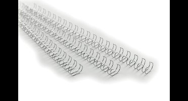 Draadrug GBC 6mm US/21rings A4 zilver 100stuks