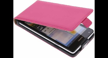 Mobiparts - fuchsia premium flipcase voor de Huawei Ascend G700