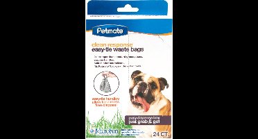 JW Petmate Clean Response Heavy Duty Waste Bag - Hondenpoepzakjes - 24 stuks - Grijs