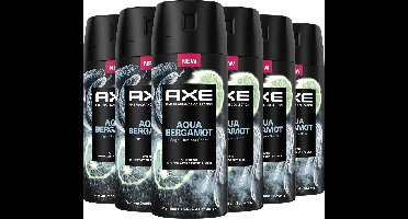 AXE Fine Fragrance Collection Premium Deodorant Bodyspray - Aqua Bergamot - verrijkt met essentiële oliën - 6 x 150 ml