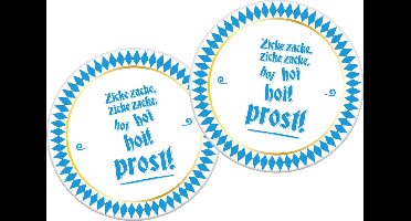 Folat - Onderzetters oktoberfest - 6 stuks - Carnaval - Carnaval kostuum - Carnaval accessoires