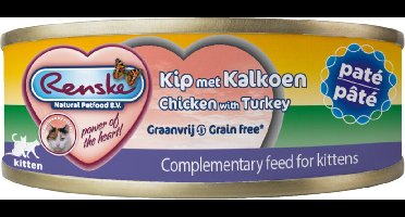 24x Renske Vers Kitten Paté Kip Met Kalkoen 70 gr
