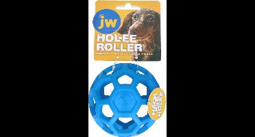 JW HOL-EE ROLLER – Hondenspeeltje - Hondenspeelgoed - Hondenbal - S - Ø 9 cm - Natuurrubber - Blauw