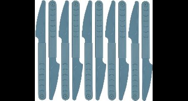 Excellent Houseware Messen - 40x stuks - blauw - kunststof - 18 cm - herbruikbaar