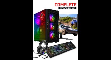 ScreenON - Gaming Set - X52184 - V2 (GamePC.X52184 + 27 Inch Monitor + Toetsenbord + Muis)