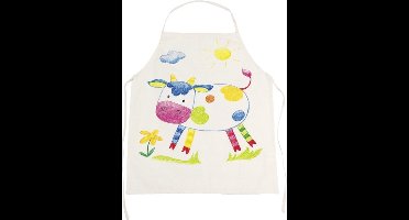 Kleur je eigen Fair Trade schort - blanco textiel schort om te versieren - 42,5 x 54,5 cm