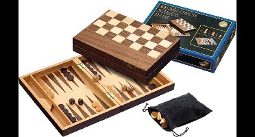 Philos Schaak/Backgammon Kassette Veld 40 mm, Koningshoogte 76 mm
