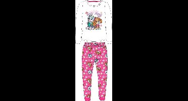 Paw Patrol Skye & Everest best pups ever pyjama katoen wit/roze maat 128
