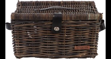 WICKED Fietsmand - Picknickmand - Zwart - Large - 47x36x26 cm - Aan stuur