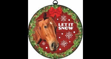 Plenty Gifts Kerstbal Tin - 10 cm - Paard