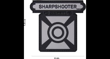 101 Inc Embleem 3D Pvc Sharpshooter Grijs  18019