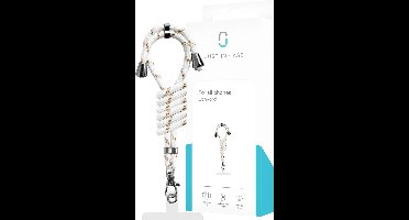 Just in Case telefoonkoord Universeel - Telefoon Koord / Ketting - geschikt voor Telefoonhoesjes - Wit / Goud