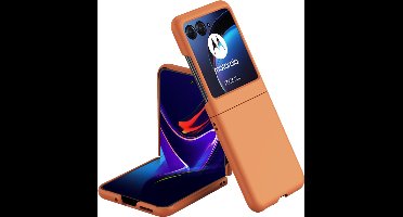 Just in Case hoesje geschikt voor Motorola Razr 40 Ultra Hoesje - Sterk Hard Kunststof - Oranje