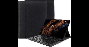 Just in Case tablet Hoes met Toetsenbord geschikt voor Samsung Galaxy Tab S8 Ultra - QWERTY Bluetooth Keyboard Case - Zwart