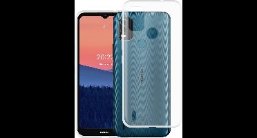 Just in Case hoesje geschikt voor Nokia C21 Plus Hoesje Siliconen - Flexibele Case - Transparant