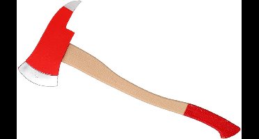 Brandweer verkleed thema grote hakbijl - plastic - 61 cm - gereedschap - Halloween/Carnaval