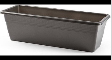 PlasticForte Plantenbak - antraciet grijs - rechthoekig - 50 x 17 x 15 cm - bloembak