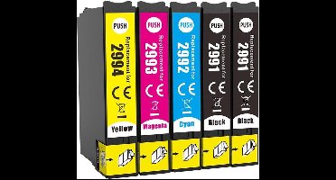 Inktcartridges Geschikt voor Epson 29XL | Multipack van 5 cartridges