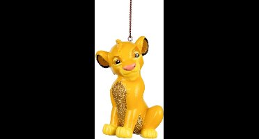Kurt S. Adler kunststof kerstbal - disney simba 9cm geel 1 stuks