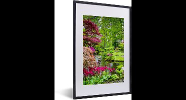 PosterMonkey - Poster - Fotolijst - Bomen - Bloemen - Japans - Natuur - Water - Poster in lijst - 40x60 cm - Poster Japan - Posterlijst - Muurdecoratie