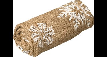 Nature - Jutehoes H100x Ø75cm - Naturel wintermotief - anti-vorst plantenbeschermhoes