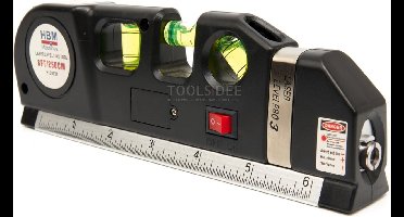 HBM Waterpas met Laser en Geïntegreerde Rolmaat 252 cm
