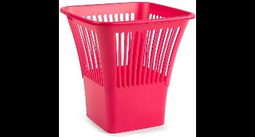 Plasticforte Afvalbak/vuilnisbak/kantoor prullenbak - plastic - fuchsia roze - 30 cm