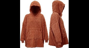 Unique Living - Oversized Hoodie Pleun - Redwood - 70x50x87 - one size