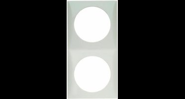 Berker Afdekraam Flow 2-Vaks Chroom Mat