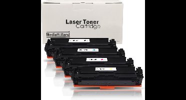 MediaHolland - Huismerk Toners 201X - CF400X, CF401X, CF402X en CF403X geschikt voor HP Laserjet Printers - Zwart, Cyaan, Magenta en Geel - Toners Cartridges - Zwart: 2800 Pagina's & Kleur: 2300 Pagina's