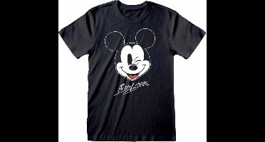 Mickey Mouse Mickey Face Heren T-shirt - zwart - L