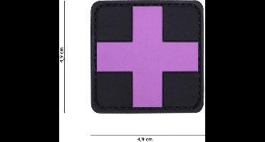 101 Inc Embleem 3D Pvc Cross Roze 19047