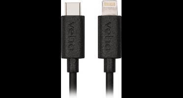 Veho VCL-004-MFI-C-20CM Lightning-kabel 0,2 m Zwart